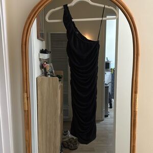 Black one shoulder dress